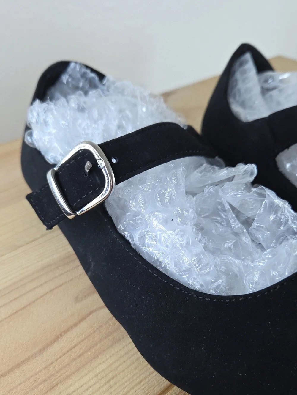 me Too Summer Black Mary Jane Buckle Flats 8W